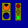 distant orange, home green